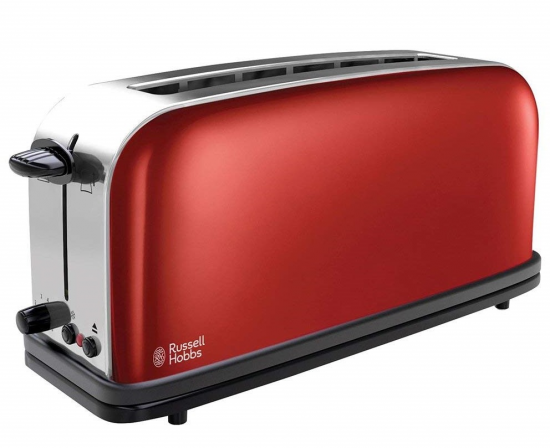 Tostador Russell Hobbs 21391-56, 1 ranura larga, 1000W, rojo